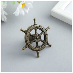 Ручка для шкатулки металл "Штурвал" бронза 5,5х5,5х2,5 см Арт Узор