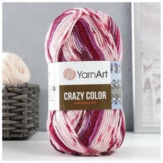 Пряжа "Crazy color" 25% шерсть, 75% акрил 260м/100гр (168 принт) Yarn Art