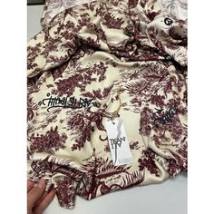 Ткань Плательно-блузочная сатиновая вискоза, 1 м. Noname