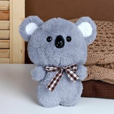 Мягкая игрушка "Коала" с бантиком, 20 см, цвет серый Pro Market