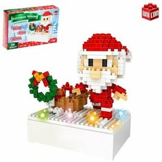 Конструктор Новогодние Истории "Дед Мороз", 314 деталей, свет, звук Нет бренда