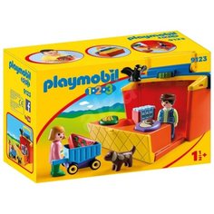 Набор с элементами конструктора Playmobil 1-2-3 9123 На рынке, 6 дет.