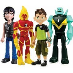 Фигурки Gulliver Ben 10 набор XL Человек-огонь, Бен 10, Алмаз, Кевин 11, 76711, 4 шт.