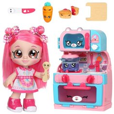 Кукла Kindi Kids Донатина с кухней, 25 см, 39275 розовый
