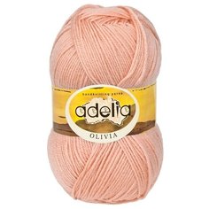 Пряжа Adelia "OLIVIA" 60% акрил, 40% шерсть №05 персиковый - 5 мотков по 100 г