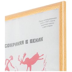 Рамка оформительская Комус пластиковая, 21*30 см, (A4), Клен, с пластиком