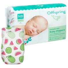 Offspring подгузники NB (до 4 кг), 56 шт., арбузы