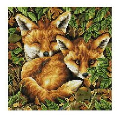 Алмазная мозаика "Лисы", 30x30 см Белоснежка