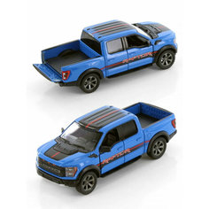 Металлическая машинка Kinsmart 1:46 «2022 Ford F-150 Raptor Livery Edition» инерционная, синяя KT5436DF-2