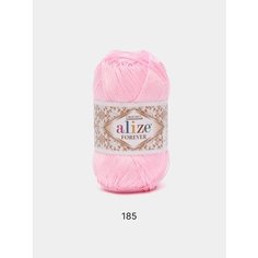 Пряжа Alize Forever 100% Микрофибра 50г 300м Пастельно-розовый 185