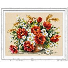 Набор для вышивания крестом «Букет полевых» 27х21 см Чудесная игла