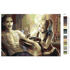 Картина по номерам Z-550 "xарли Квинн И Джокер. " 70x110 Brushes Paints