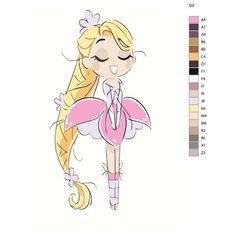 Картина по номерам Q2 "Рапунцель балерина" 80x120 Brushes Paints