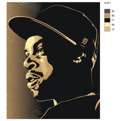 Картина по номерам X-471 "J Dilla" 80x100 Brushes Paints