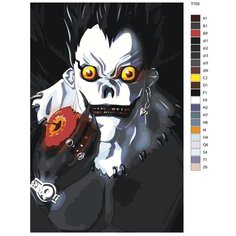 Картина по номерам T700 "Рюк-Смерть. Тетрадь смерти" 80x120 Brushes Paints