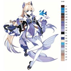 Картина по номерам S169 "Компьютерная игра - Genshin Impact (Геншин Импакт). Кокоми" 70x90 Brushes Paints