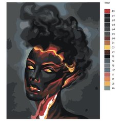 Картина по номерам Т192 "Девушка вулкан", 70x90 см Brushes Paints