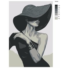 Картина по номерам W-454 "Девушка в шляпе" 80x120 Brushes Paints