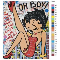 Картина по номерам W-341 "Стрит арт. Бетти Буп" 80x100 Brushes Paints