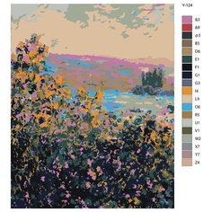 Картина по номерам Y-124 "Клод Моне - клумбы в Ветёй" 80x100 Brushes Paints