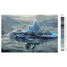 Картина по номерам W-263 "Летающий город" 80x120 Brushes Paints