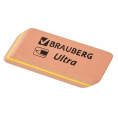 Ластик Brauberg Ultra (41х14х8мм, оранжевый, натуральный каучук) 80шт. (228705)