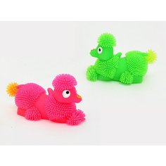 Набор 2 игрушки-светяшки антистресс Пудель, 10 см, зеленый и розовый Toysa