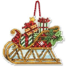Dimensions набор для вышивания Sleigh Ornament 10,7 х 8,2 см, 70-08914