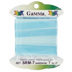Лента Gamma шелковая SRM-7 7 мм 9.1 м ±0.5 м M043 бл. голубой/голубой