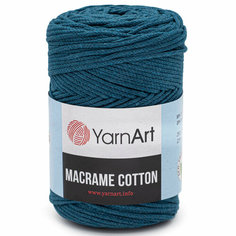 Пряжа для вязания YarnArt Macrame Cotton 250гр 225м (80% хлопок, 20% полиэстер) (789 синий), 4 мотка