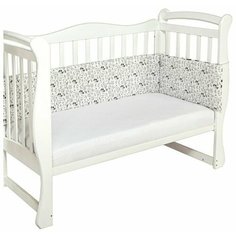 Amarobaby бортик Лес белый/черный