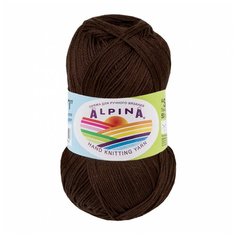 Пряжа ALPINA "SATI" 100% мерсеризованный хлопок 10 шт.х50г 170м №050 коричневый
