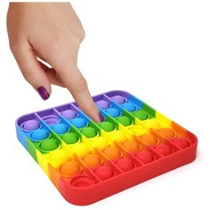 Игрушка антистресс нажимаем резиновые пузырьки Pop it - квадрат Noname