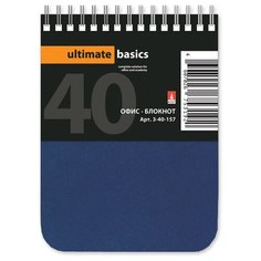 Бизнес - блокнот BrunoVisconti, А7 (74 х 99 мм), синий, 40 л, "офис - лайн", Арт. 3-40-157