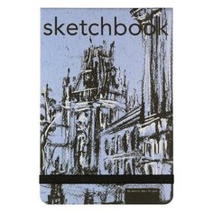 Скетчбук BV Зарисовки 14х21,80 л. сиреневый (черные страницы) Bruno Visconti