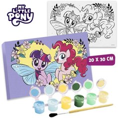 Картина по номерам My Little Pony "Сердце", роспись по холсту с красками, размер 20 х 30 см Hasbro