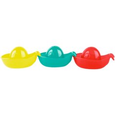 Набор для ванной Playgro Float and Scoop Whales (0187255), желтый/красный/синий