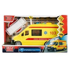 Машина свет+звук "газель некст реанимация" 22,5см, инерционная Технопарк