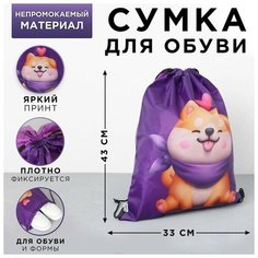 Болоневая сумка для обуви Love siba, 33х43х0,5 см Art Fox
