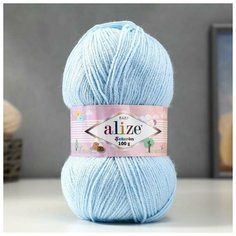 Пряжа "Sekerim Bebe" 100% акрил 320м/100гр (183 бл. голубой) Alize