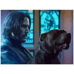 Картина по номерам Фильм Джон Уик Киану Ривз - 6146 Г 30x40