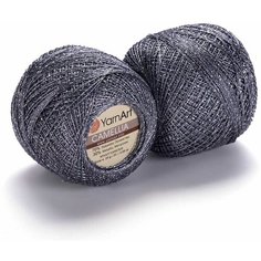 Пряжа "Camelia" 70% полиэстер, 30% люрекс 190м/20гр (424 серый) Yarn Art