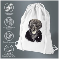 Сумка для обуви CoolPodarok Пёсель с моноклем