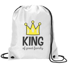 Сумка для обуви CoolPodarok Прикол. Семья. King of great family. Король прекрасной семьи. Папа