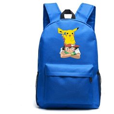 Рюкзак Эш и Пикачу (Pokemon) синий №8 Noname