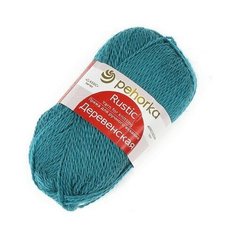 Пряжа Пехорская Деревенская 10 шт. в упак. цвет лагуна (ПЕХ. ШЕР. дерев.591) Пехорка