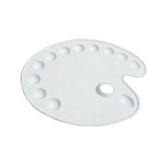 Палитра пластиковая, овальная, 27х36 см, 11 ячеек