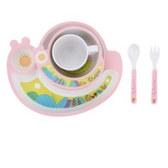 Детская посуда из бамбука / набор бамбуковой посуды для малышей / детская посуда / бамбуковая посуда Первый Домовой