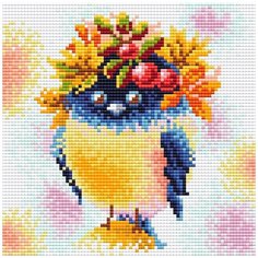 Алмазная мозаика / вышивка Осенняя пташка. Стразы Brilliart