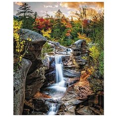 Алмазная мозаика "Лесной водопад", 50x65 , см, Цветной